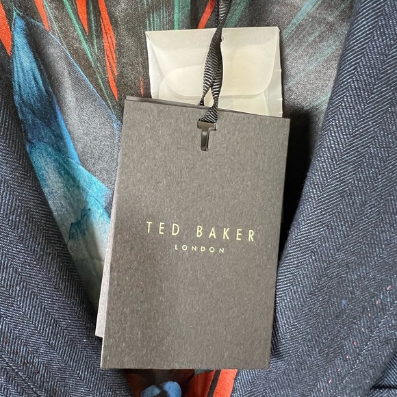 Ted Baker London Balrhot Linen Herringbone Big&Tall Mens Jacket Navy Size: 2XL - Picture 12 of 15